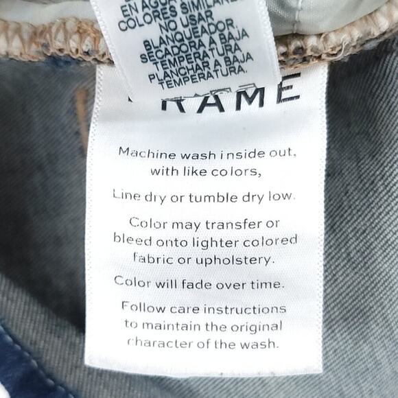 FRAME Denim Jeans Le Crop Mini Boot Reverse Overlock Cuff in Clifton - Picture 11 of 13